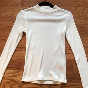 Uniqlo Mock Neck Ribbed Long Sleeve